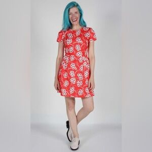 Birds of North America Dress Floral Red Women’s Size 2 NWT